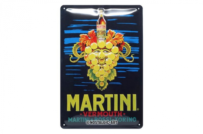 Blechschild "Martini Vermouth Trauben" - 30 x 20cm